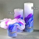 Lotuskerze ART blue passion 23cm